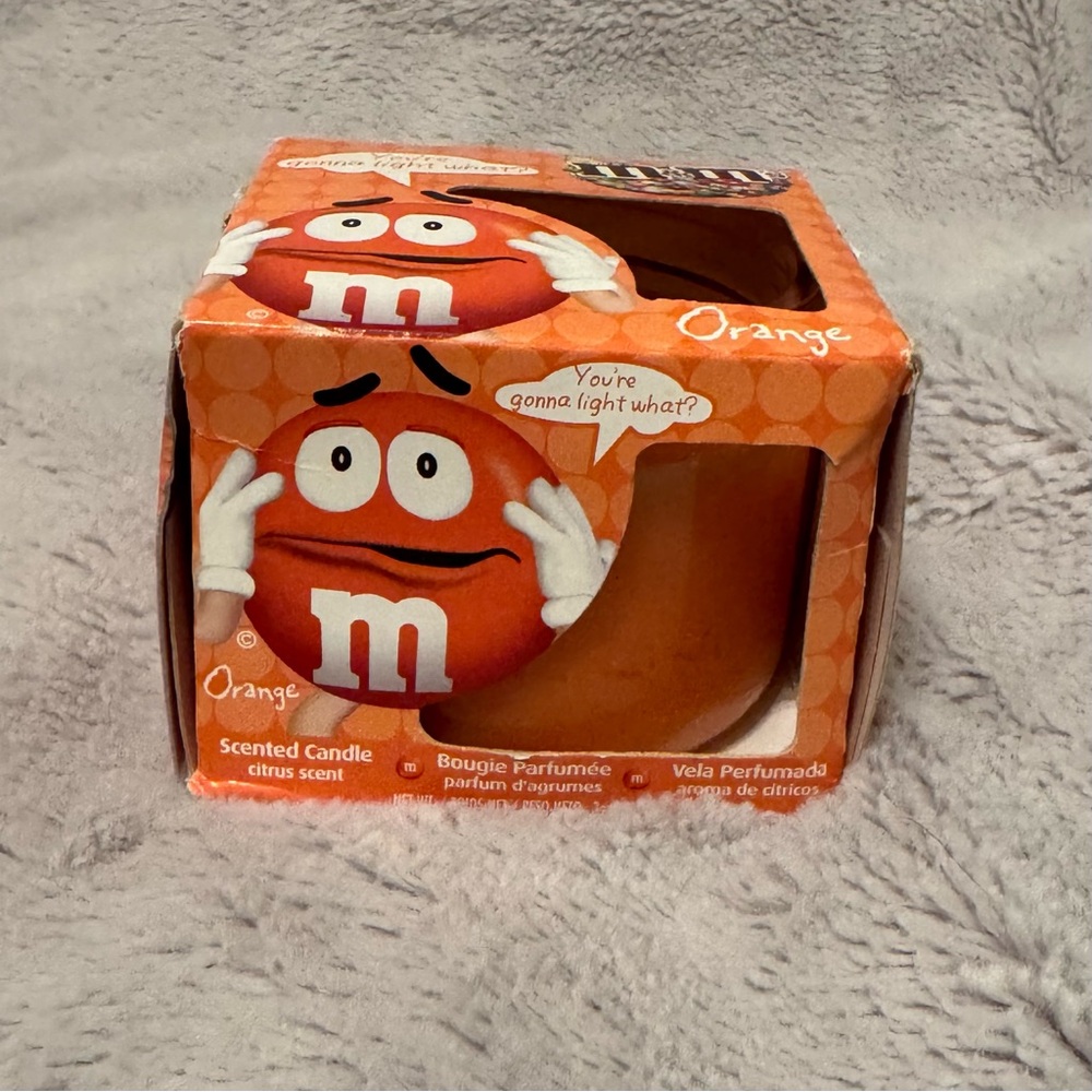 M&M'S Orange and White Candle Holder Accent